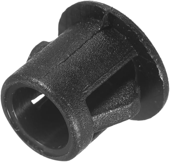 uxcell 7/32" Plastic Hole Plugs, 110Pcs Flush Type Panel Round Snap in Fastener Knockout Locking Plugs for Furniture Insert End Caps Panels, Black