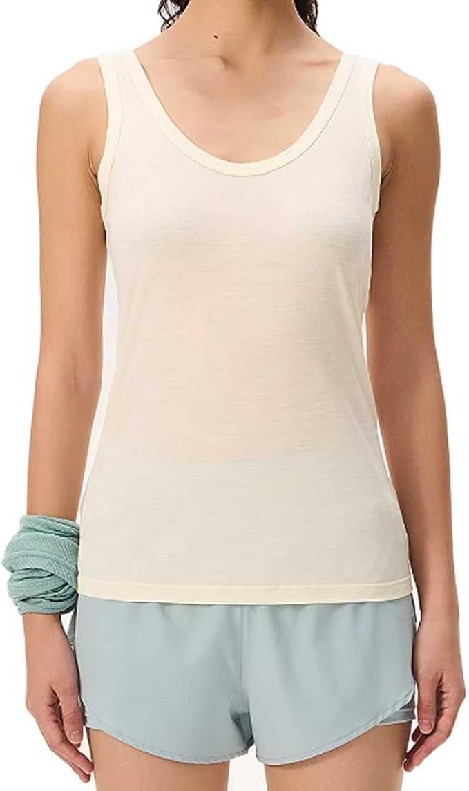 Women's 100% Merino Wool Tank Top – Ultra-Fine 15.5 Micron Base Layer, Breathable, Lightweight Undershirt Outdoor