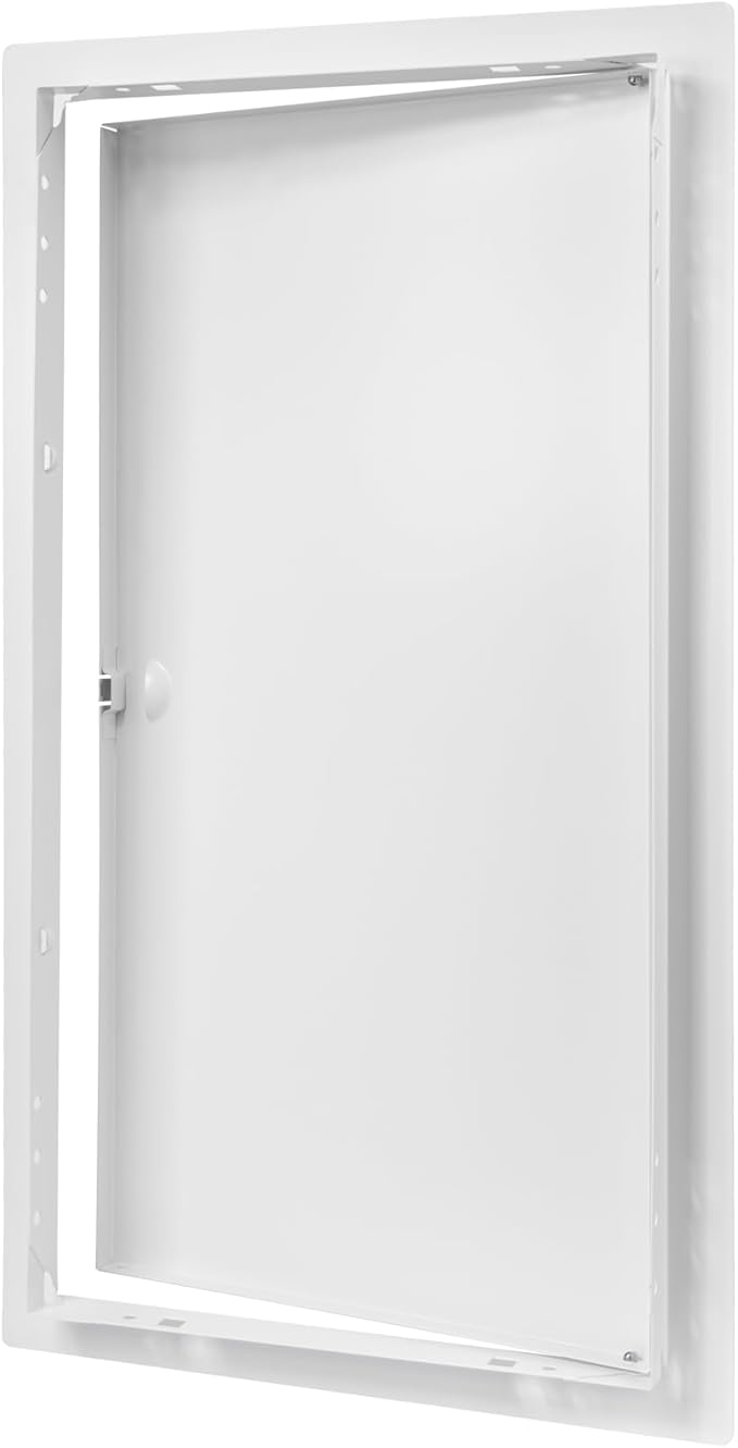 10" x 20" White Metal Access Panel. Service Shaft Door Panel. Plumbing, Electricity, Heating, Alarm Wall Access Panel for Drywall. Bathroom Services Access Hole Cover.
