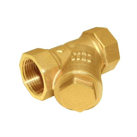 Joywayus Brass 1/2" Female Thread Y Shaped Strainer Filter Valve Pipe Fittings Adaptor Connector for Water Oil Separation