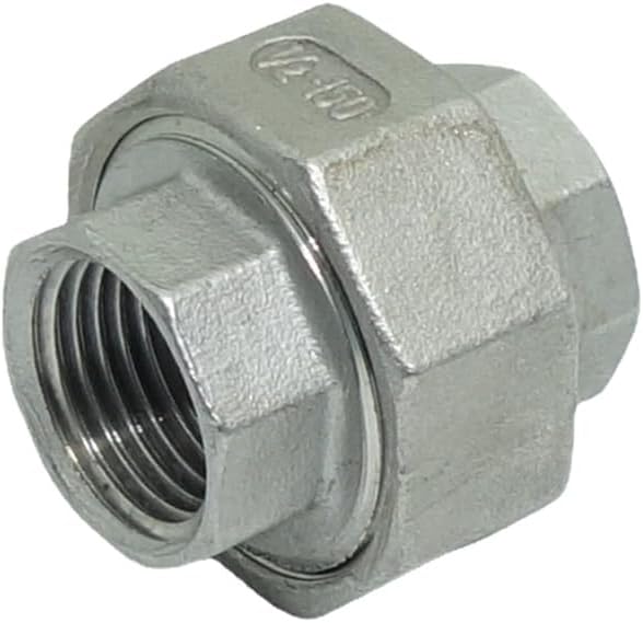 1 Piece Cast Pipe Fittings Threaded Union - 1/2" NPT Female Fitting Stainless Steel 304, Class 150