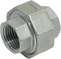 1 Piece Cast Pipe Fittings Threaded Union - 1/2" NPT Female Fitting Stainless Steel 304, Class 150
