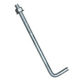 Sandbaggy 3/4" x 14" Threaded Concrete Anchor L-Bolts (Nuts & Washers Included) - Hot Dipped Galvanized - Sill Plate, Base Plate, Masonry, Wood, Cement Anchors, J Bolt (40, 3/4" x 14")
