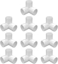 3 Way PVC Fittings 3/4 Inch (10-Pack), Furniture-Grade, Heavy-Duty Pipe Connectors for Plumbing, DIY Projects, and Home Furniture Assembly, Compatible with 3/4" Schedule 40 PVC Pipes‌