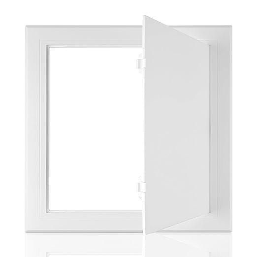 BEVTEE Access Panel for Drywall, 8x8 inch, Wall Access Panel, Plumbing Wall Access Doors for Drywall, Ceiling, Wiring, Cables, Reinforced Hinged, White