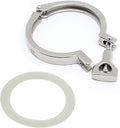 QiiMii Single Pin Heavy Duty Tri Clamps with Wing Nut Ferrule TC 3 Inch Stainless Steel 304 Sanitary Fittings with Silicone Gasket