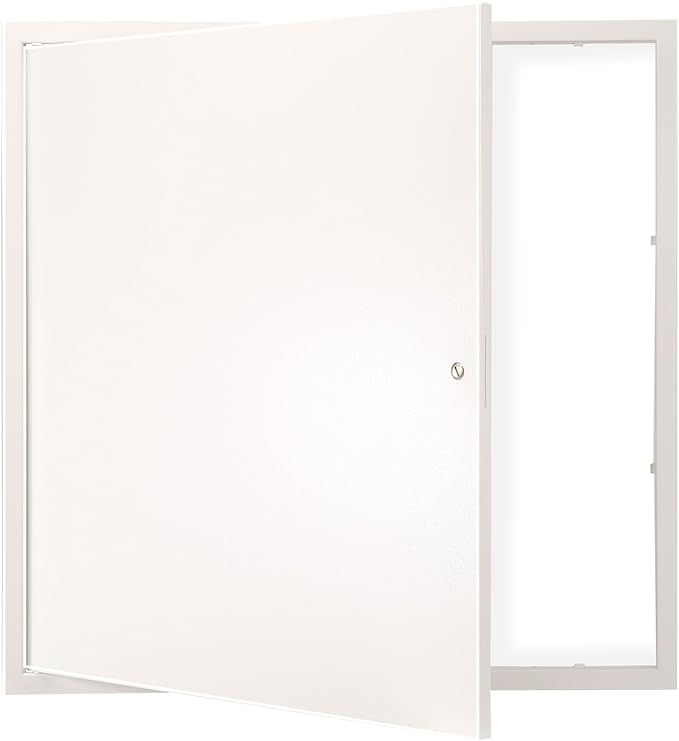VEVOR Metal Access Panel for Drywall Ceiling, 24 x 24 Inch Plumbing Access Doors with Cam Latch Lock, Heavy-Duty Steel Wall Hole Cover, Easy Install Removable Hinged Panel for Wiring & Cables, Silver