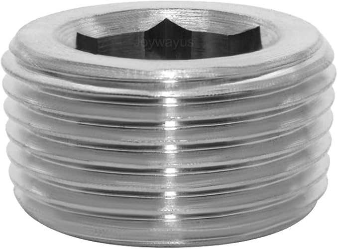 Joywayus 3PCS Stainless Steel Internal Hex Countersunk Thread Socket Pipe Plug 3/4"NPT Male