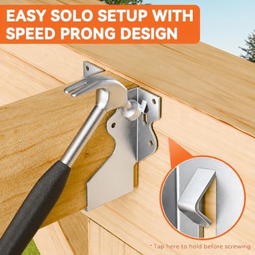 20 pcs 2x4 Joist Hanger,LU26 18 Gauge Double Shear Face Mount Joist Hanger,Hurricane Ties for Rafters Tie Brackets Great for Floor Deck and Ceiling Joists