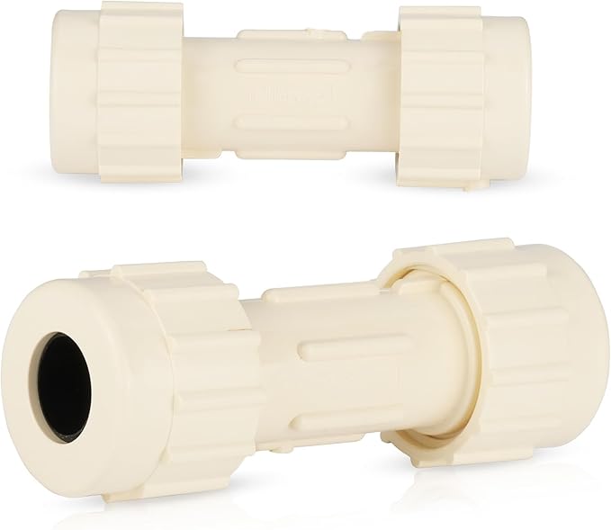 (Pack of 2) EFIELD 1"Compression Coupling,CPVC Fittings for Plumbing Installations and Repair,(CPVC050-2PCS)