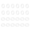 MECCANIXITY PTFE Flat Washers, 24Pack 10mm OD 6mm ID 2mm Thick Sealing Spacer Gasket Ring for Faucet Pipe Hose Bolt Machinery, White