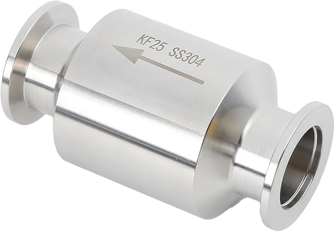 QiiMii KF-25 Vacuum Pump Check Valve, Stainless Steel 304, Non-Return One Way for Vacuum Pump(KF-25 Flange 40mm)