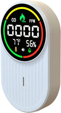 Natural Gas Leak Detector & Carbon Monoxide Detectors - 4-in-1 Plug in Carbon Monoxide Detectors Natural, Propane, Co & Gas Detector, Temperature & Humidity Detectors