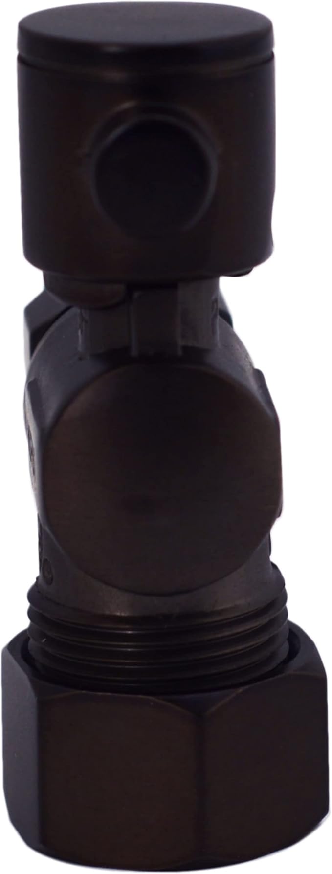 Westbrass R105BL-2-62 1/4-Turn Lever Handle Angle Stop Shut Off Valve, 5/8" OD x 3/8" OD, Matte Black (2-Pack)