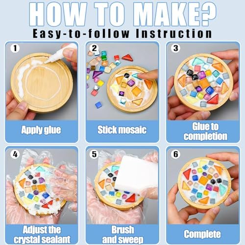 Mosaic Crystal Grout – Ultimate Grouting Solution & DIY Craft Essential for Mosaic Tile Projects, Handmade Art, & Home Decor (6.3oz)