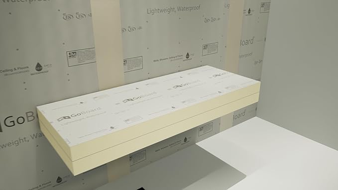 Floating Shower Bench Kit with GoBoard® - Original Shower Bench Bracket® (12x84)-Ideal for New Constructions, Bathroom Reno's, Shower Projects, Shower Bench Kits