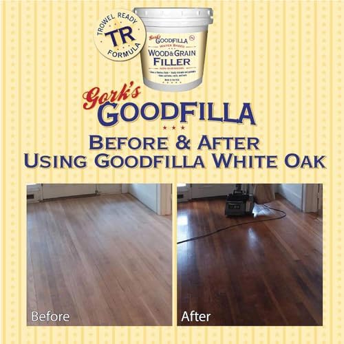Water-Based Wood & Grain Filler (Trowel Ready) - Ebony - 1 Quart By Goodfilla | Replace Every Filler & Putty | Repairs, Finishes & Patches | Paintable, Stainable, Sandable & Quick Drying