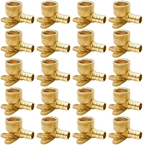 20pcs Drop Ear Elbow Fittings, PEX 1/2" x 1/2" NPT Female Threaded Fitting
