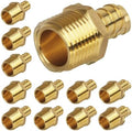 12 Pack Pex Fittings, 1/2" Male NPT to 1/2" Pex Male Adapter, Heavy-Duty Brass Crimp Fittings for PEX Pipes with Leak-Resistant Construction, NSF & UPC Certified