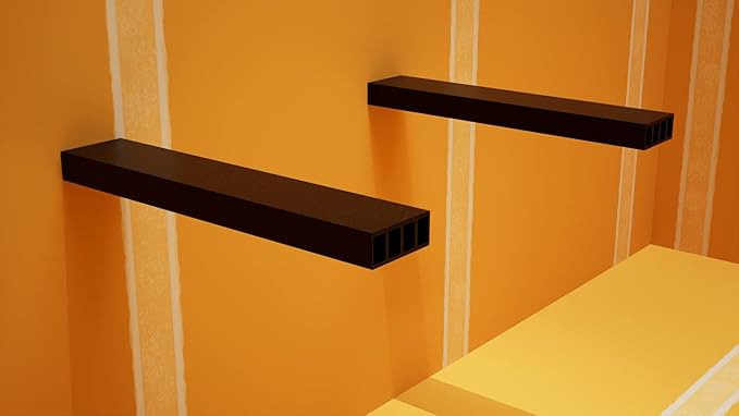 Floating Shower Bench Kit with Orange Waterproof Board - Original Shower Bench Bracket, Bath Bench Seat Bathroom Décor, Bathroom Accessories (14X18)