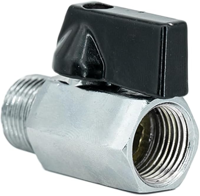 Brass Mini Ball Valve 1/4" NPT Female x Male Shut-Off Valve