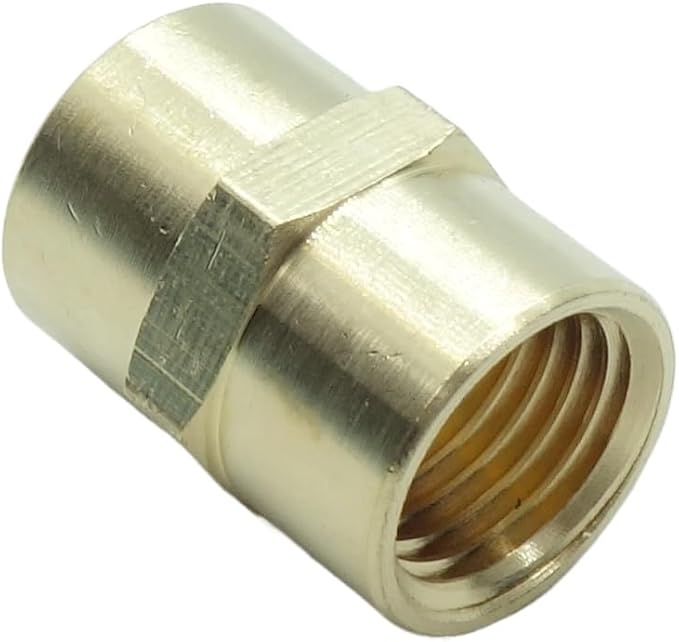 10 Pcs Brass Female Coupling 1/4" x 1/4" NPT fnpt to fnpt Coupler