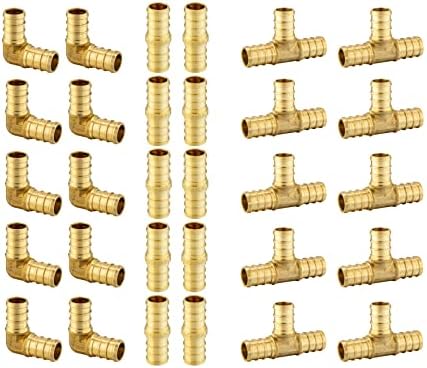 30PCS EFIELD 1/2"Pex Fitting:Tee,Elbow and Coupling,10PCS each(PEX1807185)