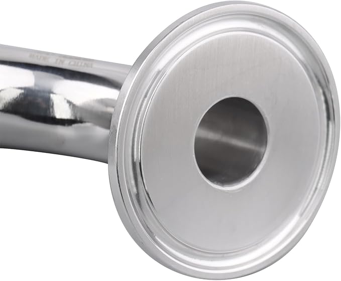 DERNORD 3/4" Tube OD Sanitary Ferrule Elbow 90 Degree Pipe Fitting with 2 Silicone Gaskets SUS304 Tri Clamp 1.5 Inch