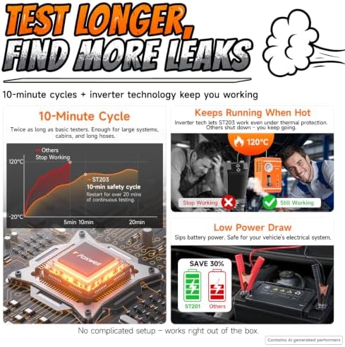 2026 FOXWELL ST203 Automotive Smoke Machine Leak Detector
