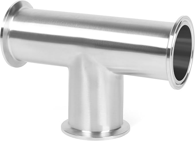 2" Tri Clamp Tee 3 Way Sanitary Fitting Equal Tee Tube 50.5mm Pipe OD Stainless Steel 304 Sanitary Polished
