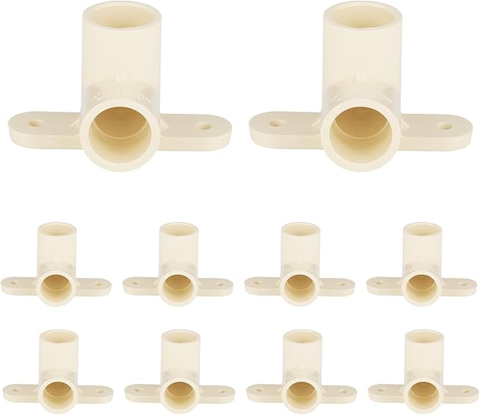 (Pack of 10) EFIELD CPVC Pipe Fitting, 1/2"Slip x 1/2"Slip CPVC-CTS 90-Degree Drop Ear Elbow(Wing Elbow),(CPVC046-10)