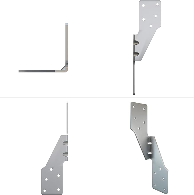 Hurricane Straps H2.5A Right Tie Heavy Duty Galvanized Hurricane Tie 25ct Hurricane Straps Widely Applicable Rafter Ties can Realize Double Reinforcement or Fits for Left-Hander(25pcs)