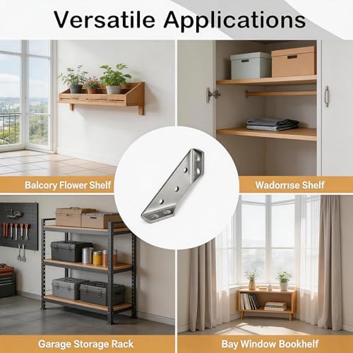 YAMASO 12PCS Stainless Steel Corner Brackets
