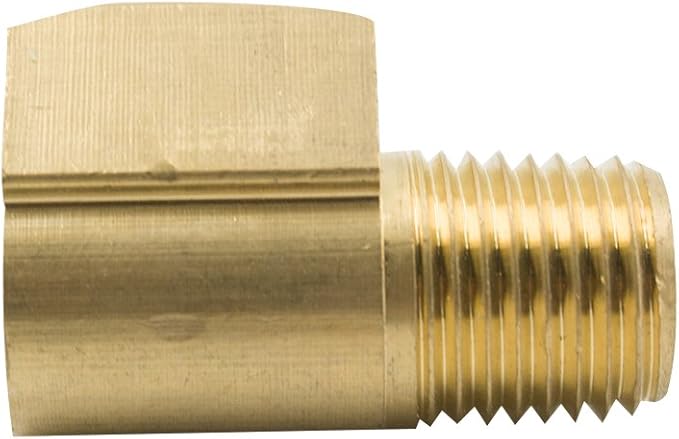 Legines Brass 90 Degree Street Elbow 3/8" NPT Male x 3/8" NPT Female Barstock Pipe Fitting (Pack of 2)