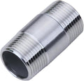 CONSTELLAR 304 Stainless Steel Pipe Fitting - 3/4" NPT Male x 3/4" NPT Male Threaded Thickened Pipe Wall, 50mm (2 inch) Length Heavy Nipple Seamless Pipe (1 Pcs)