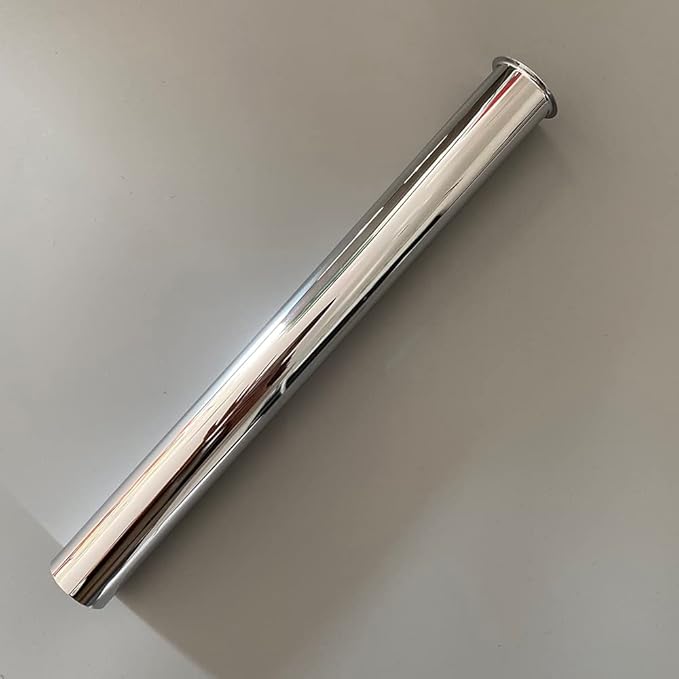 Heavy Duty Flanged Sink Tailpiece 1-1/4" OD x 12", Extension Tube for Trap, Drain Connections, Chrome