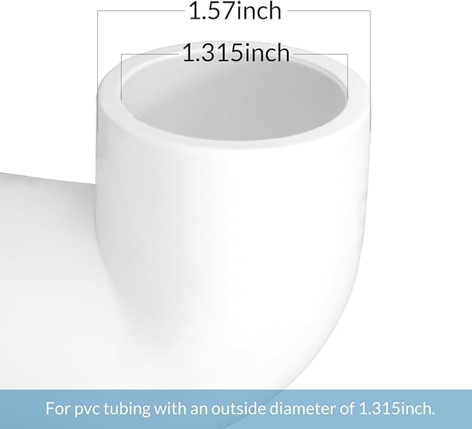 12 Packs 1 inch 90 degree PVC elbow Pipe Fittings, PVC Fitting Connectors, Used for Building Furniture, Furniture Grade, White