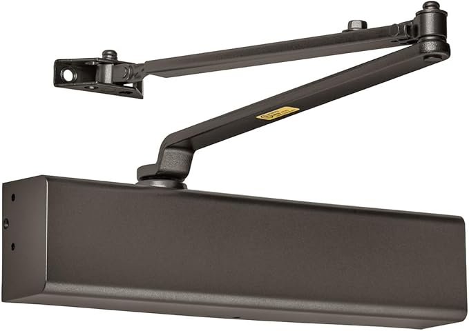 Dynasty Hardware Door Closer, Grade 1 Heavy Duty Commercial Hydraulic Closer, Self-Closing, Adjustable Spring Size 1-6, ADA Compliant, Surface Mount, Duronotic Bronze, Series 8500