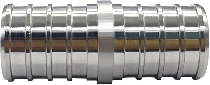 (Pack of 3) PEX 1/2 Inch Straight Stainless Steel Coupling, Stainless Steel Crimp Pipe Fitting For Pex Pipe