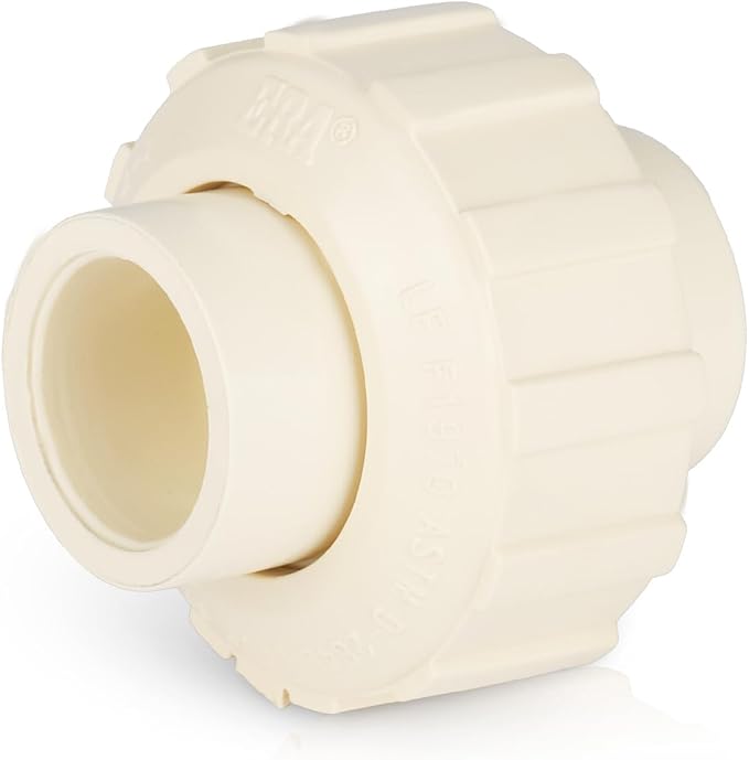 (100 Pack) EFIELD 1/2" Inch CPVC Slip Union, CTS x CTS Union Solvent Connection Fittings,(CPVC030-5-100PCS)