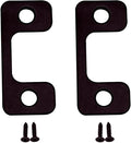 QCAA Solid Brass Deadbolt Strike Plate, Adjustable Jamb Plate, for Electronic Locks, Oil-Rubbed Bronze, 2 Pack, Made in Taiwan
