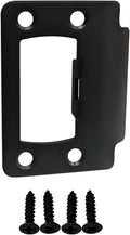 QCAA Solid Brass Door Latch Restorer Strike Plate, Universal Door Lock Plate, 2-1/4" x 1-3/4", Oil-Rubbed Bronze(US10B), 1 Pack, Made in Taiwan
