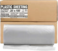 Aluf Plastics Plastic Sheeting - 20' x 100', 6 MIL Heavy Duty Gauge - Clear Vapor and Moisture Barrier Sheet Tarp/Drop Cloth for Painting & Furniture (1 Pallet of 25 Pack)