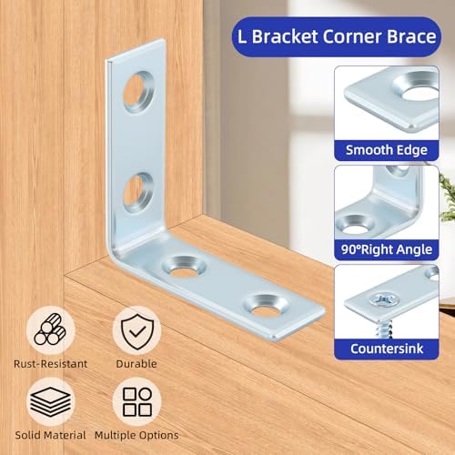 HOME MASTER HARDWARE 1.5" L Brackets, 40 Pack Metal Corner Braces