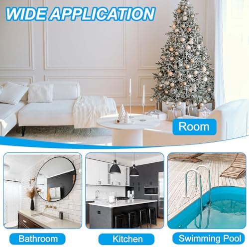 PATIKIL Caulk Tape 0.9" x 10.5 Ft, Self Adhesive Sealing Tape Waterproof Toilet Tub Caulk Sealant Strip Sealing Trim for Kitchen Bathroom Toilet Bathtub Sink Countertop, White
