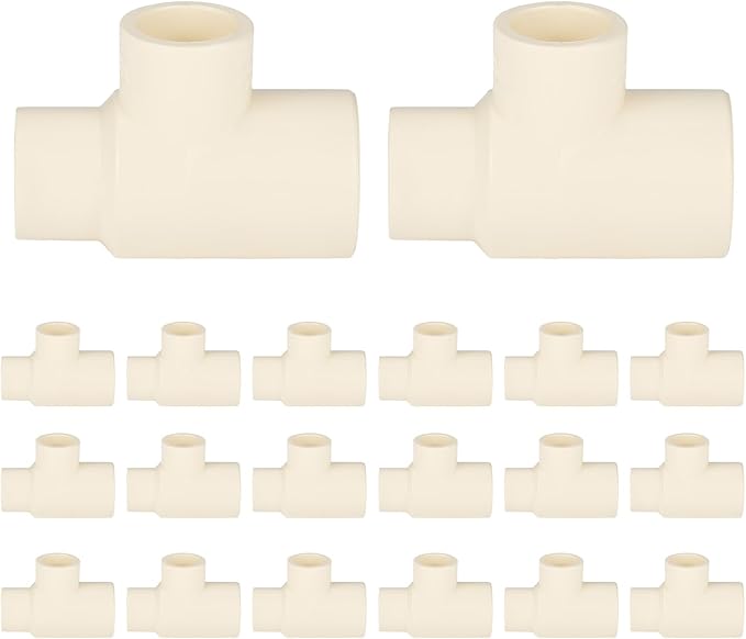 20-PACK EFIELD CPVC Tee Fittings,3/4"x1/2"x1/2" CPVC-CTS Slip Reducing Tee,(CPVC023-10-20PCS)