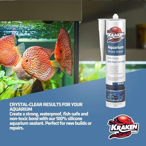 Kraken Bond Black Spray Waterfall Foam Sealant Straw Use 2x12 oz & Aquarium Silicone Sealant 2x10.1 fl. oz – Bundle for Vivarium, Terrarium, Fountain & Aquascape Background, Caulking Gun Not Included