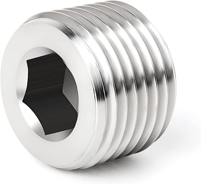 TAISHER 5PCS 304 Stainless Steel Internal Hex Thread Socket Pipe Plug Fitting 3/4" NPT Male