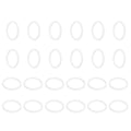 MECCANIXITY PTFE Flat Washers, 24Pack 29mm OD 24mm ID 2mm Thick Sealing Spacer Gasket Ring for Faucet Pipe Hose Bolt Machinery, White