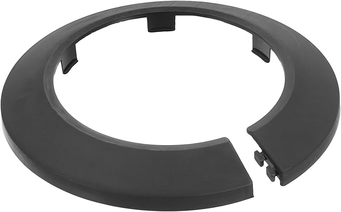 uxcell Escutcheon Plate, 1Pcs 75mm - Fit 2.87" Outer Diameter Split Pipe Flange Water Pipe Cover Collar Decoration, PP Plastic Plumbing Cover Plates (Black)